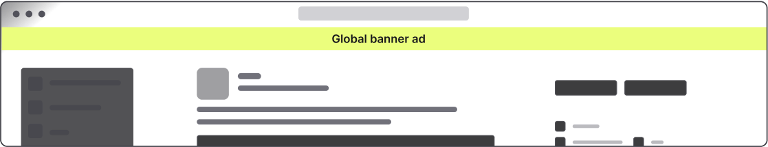 Global banner placement